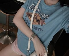 VGU0565 - SET ÁO THUN IN HÌNH - QUẦN SHORT JEAN HỒNG