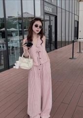 TB8531 - SET ÁO SAT NÁCH PHỐI DÂY - QUẦN DÀI SỌC