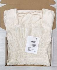 TQ4385 - ĐẦM XÒE TRẮNG KEM