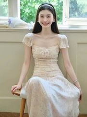 VGU0645 - ĐẦM TIỂU THƯ HOA PHOM DÀI