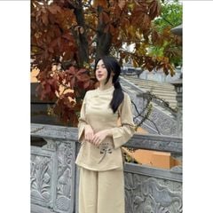 KS0606 - SET ĐỒ LAM TRẮNG KEM