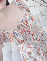 KS5137 - ĐẦM HOA KEM DÁNG DÀI