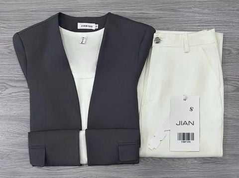 TB8719 - SET ÁO BLAZER + QUẦN DÀI KÈM ÁO THUN (3 MÓN)