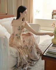 VGU0703 - ĐẦM 2 DÂY NƠ HỌA TIẾT