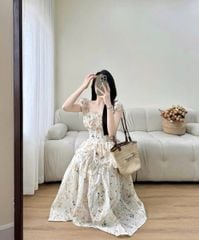 KS1001 - ĐẦM DÀI THÊU HOA