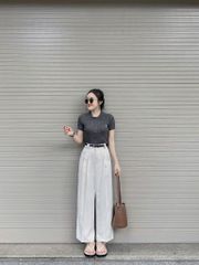 KS1034 - QUẦN SUÔNG TRẮNG KEM - KHÔNG KÈM NỊT (QUẦN LẺ)
