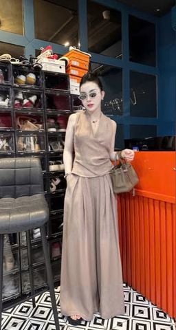 VGU0790 - SET ÁO SÁT NÁCH VẠT CHÉO + QUẦN DÀI