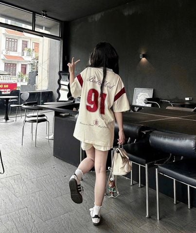 TB8747 - SET THỂ THAO NGẮN CỔ TIM SỐ 91 (KEM)