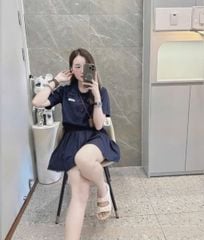 VGU0829 - SET ÁO + C.VÁY MIUMIU (XANH ĐEN)