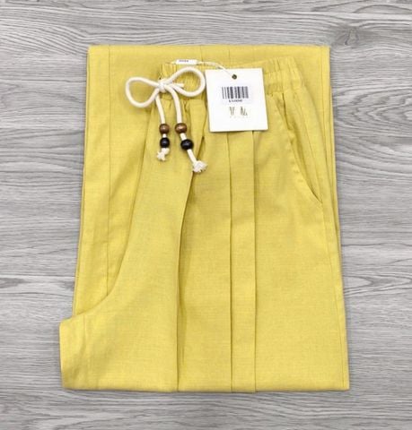 KS1030 - QUẦN LINEN ỐNG RỘNG - VÀNG (QUẦN LẺ)