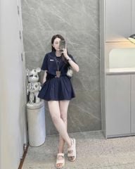 VGU0829 - SET ÁO + C.VÁY MIUMIU (XANH ĐEN)