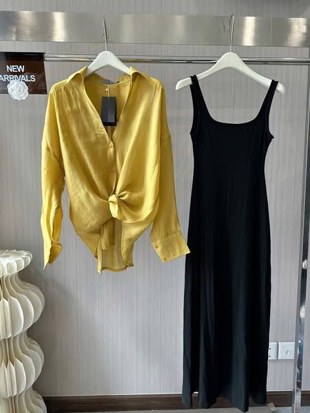 TQ4439 - ĐẦM THUN BORRIP - ÁO SƠ MI LINEN HÀN
