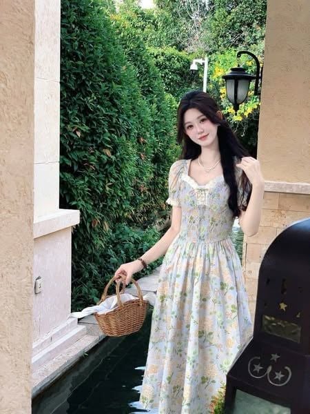 VGU0841 - ĐẦM DÀI HOA