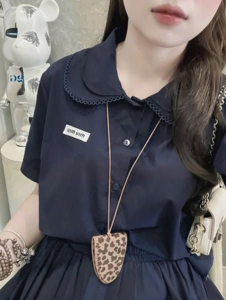 VGU0829 - SET ÁO + C.VÁY MIUMIU (XANH ĐEN)