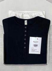 TQ4454 - SET ÁO THUN ĐEN PHỐI NÚT - QUẦN DÀI DÂY RÚT