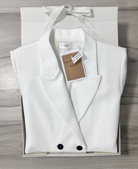 VGU0881 - ÁO VEST TRẮNG (ÁO LẺ)