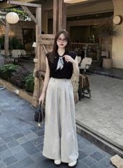 VGU0916 - QUẦN DÀI ỐNG RỘNG - MÀU XANH JEAN (QUẦN LẺ)