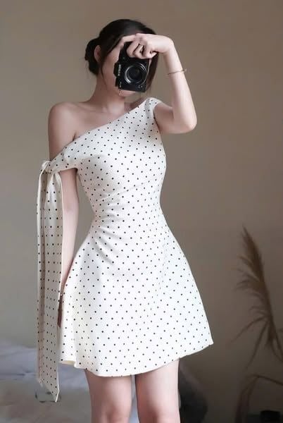 TQ4466 - ĐẦM CHẤM BI TRỄ VAI - kèm quần bảo hộ