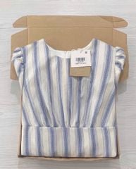 TQ1834 - ĐẦM DÀI XÒE SỌC XANH