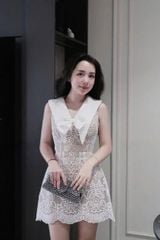 SKY8878 - ĐẦM CAO CẤP REN SÁT NÁCH PHỐI NƠ