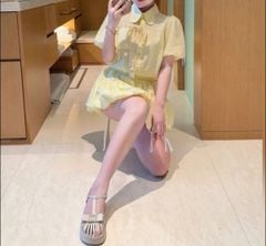 VGU0990 - SET VÀNG PHỐI NƠ REN