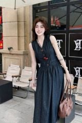 TB8807 - ĐẦM JEAN DENIM SÁT NÁCH