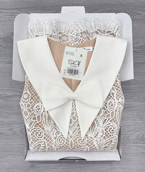 SKY8878 - ĐẦM CAO CẤP REN SÁT NÁCH PHỐI NƠ
