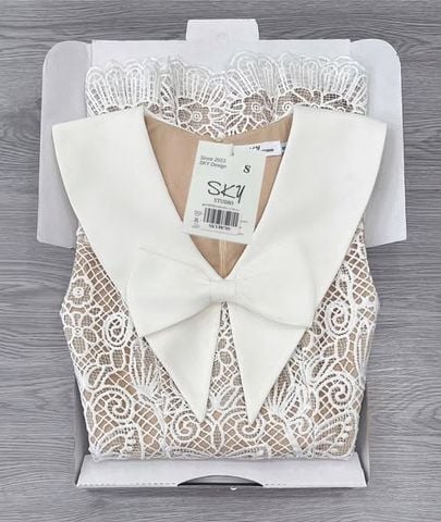 SKY8878 - ĐẦM CAO CẤP REN SÁT NÁCH PHỐI NƠ
