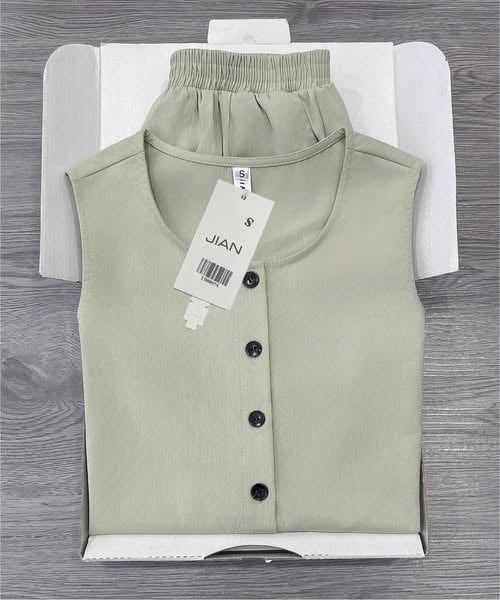 TB8897 - SET SÁT NÁCH PHỐI NÚT - MÀU XANH ĐẬU