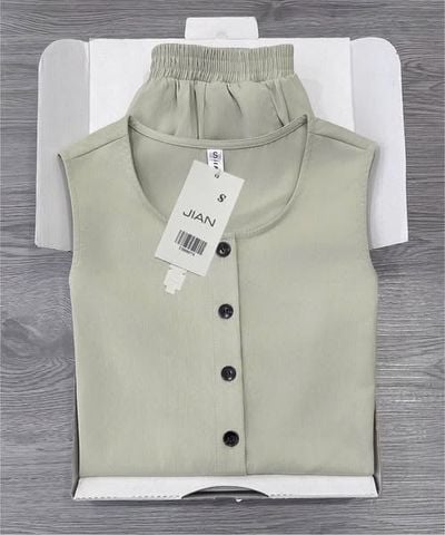 TB8897 - SET SÁT NÁCH PHỐI NÚT - MÀU XANH ĐẬU