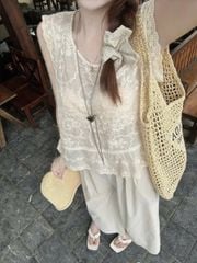 VGU0996 - SET ÁO REN SÁT NÁCH + QUẦN DÀI