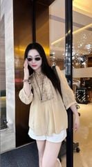 VGU0978 - SET ÁO HỌA TIẾT PHỐI NƠ + QUẦN SHORT