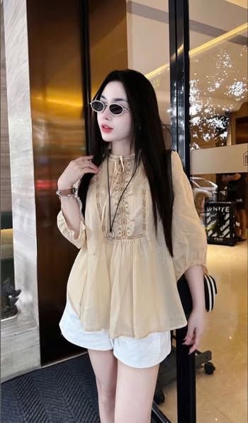VGU0978 - SET ÁO HỌA TIẾT PHỐI NƠ + QUẦN SHORT