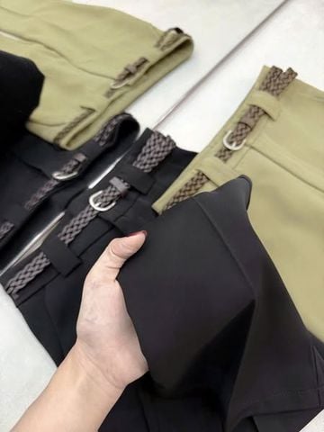 KS1134 - QUẦN DÀI ỐNG LOE MÀU ĐEN (QUẦN LẺ - KHÔNG KÈM NỊT)