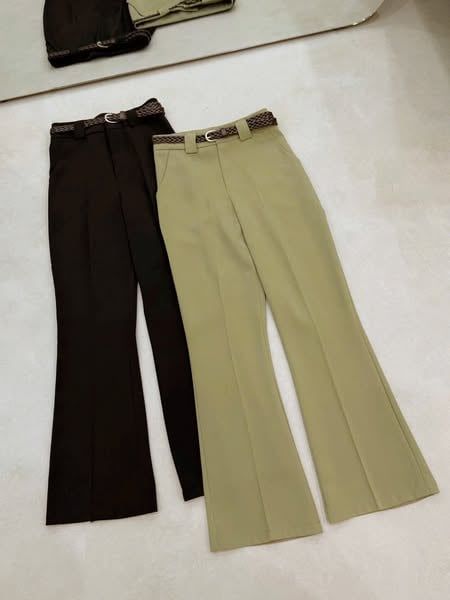 KS1134 - QUẦN DÀI ỐNG LOE MÀU ĐEN (QUẦN LẺ - KHÔNG KÈM NỊT)