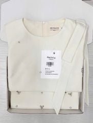 TQ4489 - SET SÁT NÁCH PHỐI NƠ VAI ĐÍNH ĐÁ (KEM)