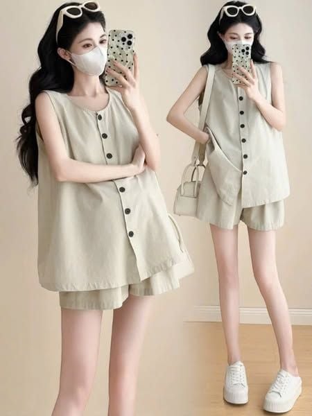 TB8896 - SET SÁT NÁCH PHỐI NÚT - MÀU XANH LAM