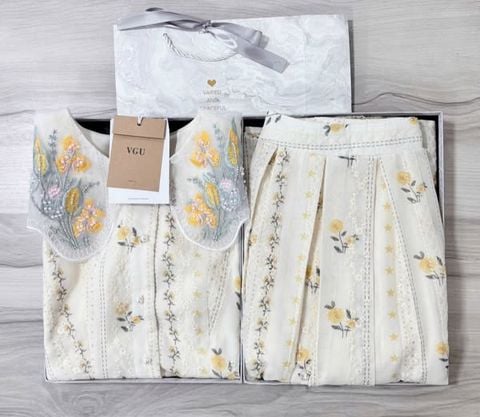 VGU1031 - SET THANH LỊCH THÊU HOA