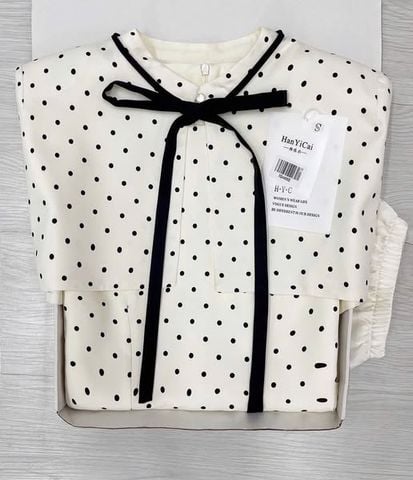 TQ4499 - ĐẦM SÁT NÁCH CHẤM BI (KÈM CHOÀNG)