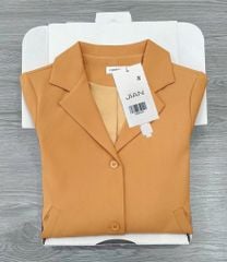 TB8940 - ÁO VEST PHỐI TÚI XÉO - MÀU NÂU CAM (ÁO LẺ)