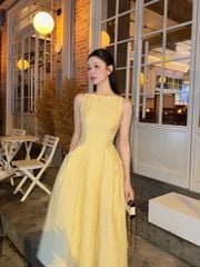 VGU1045 - ĐẦM XÒE SÁT NÁCH CAO CẤP VÀNG