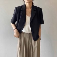 TB8938 - ÁO VEST PHỐI TÚI XÉO - MÀU ĐEN (ÁO LẺ)