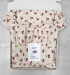 TQ4500 - ĐẦM DÀI CHERRY CỔ VUÔNG (KEM)