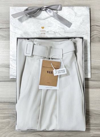VGU1083 - QUẦN DÀI ỐNG RỘNG - MÀU BE (KÈM NỊT)
