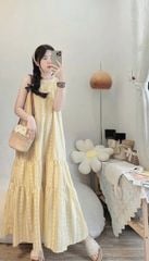 TQ4508 - ĐẦM DÀI CỔ YẾM FORM SUÔNG