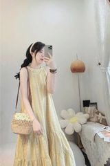 TQ4508 - ĐẦM DÀI CỔ YẾM FORM SUÔNG