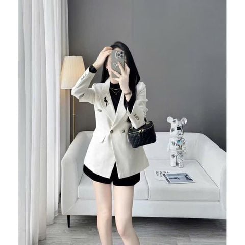 KS1172 - ÁO KHOÁC VEST PHỐI NÚT - MÀU KEM