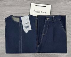 TB8777 - SET JEAN SÁT NÁCH (XANH ĐẬM)
