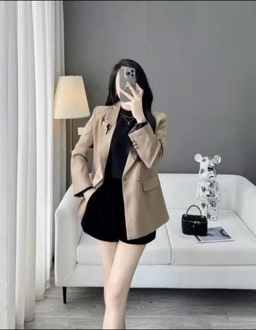 KS1173 - ÁO KHOÁC VEST PHỐI NÚT - MÀU NÂU