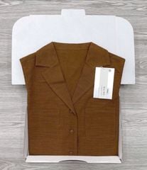 KS1174 - ÁO KIỂU SƠMI SÁT NÁCH - MÀU NÂU